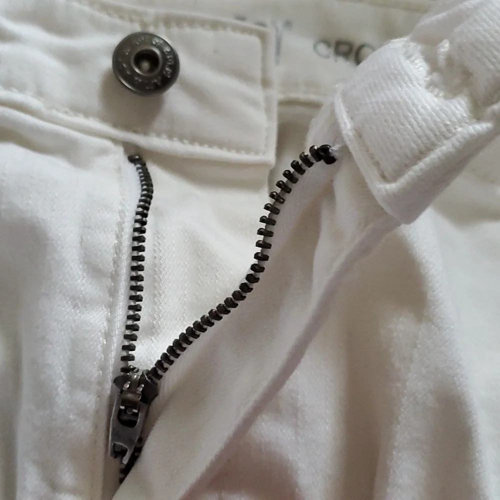 Apt. 9 Cropped Flare Women's White Jean Pants - Size 24W - Picture 7 of 10